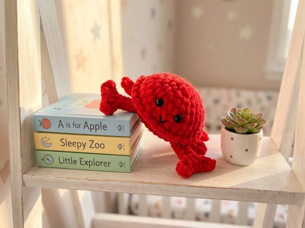 Mini Crab Amigurumi Pattern, Cute Beach Crochet Sea Animal Toy, Easy Beginner Plush Crab Softie, Nursery Decor, PDF Pattern Instant Download, photo 1 of 7