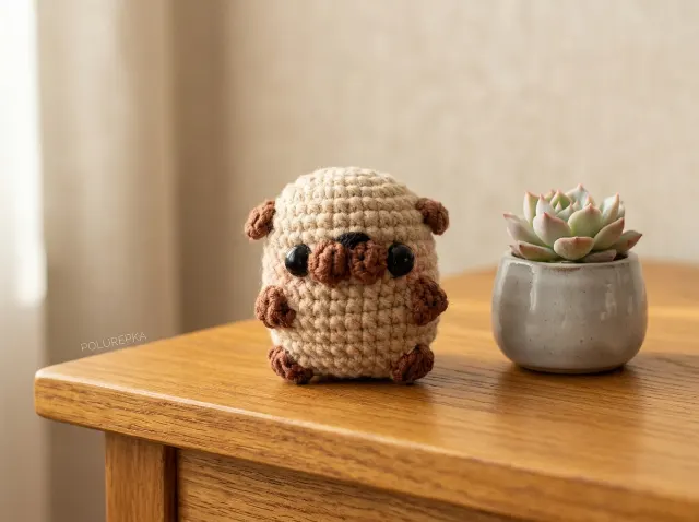 Mini Pug Amigurumi Crochet Pattern