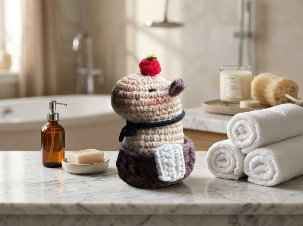 Capybara in a Bathtub Amigurumi Crochet Pattern