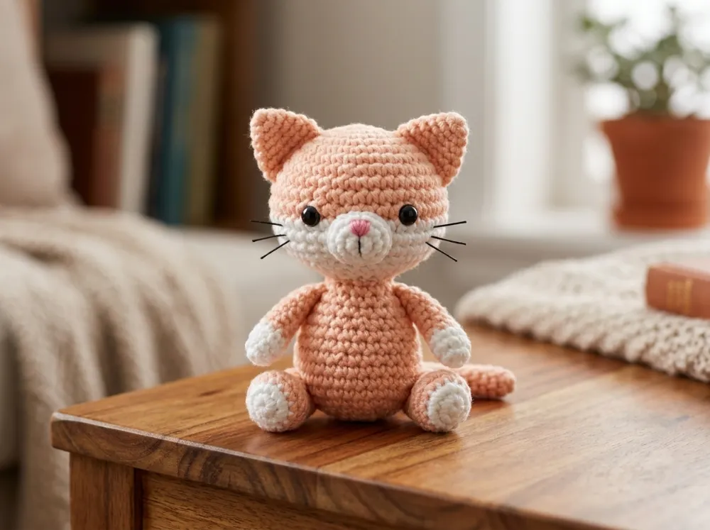 Colorful Kitten Amigurumi Crochet Pattern