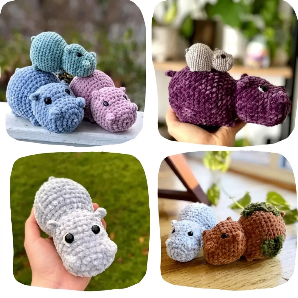 Plush Hippo Amigurumi Crochet Pattern