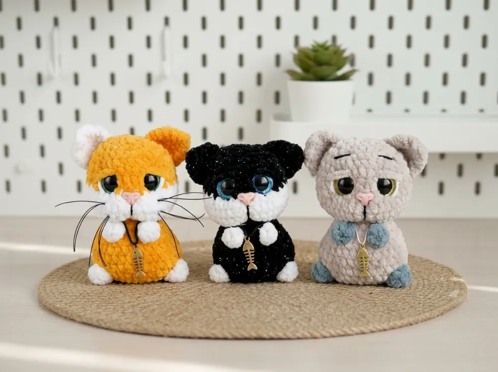 Big Eyed Kitty Cat Amigurumi Crochet Pattern PDF