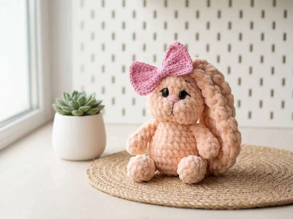 Small Plush Bunny Amigurumi Crochet Pattern PDF