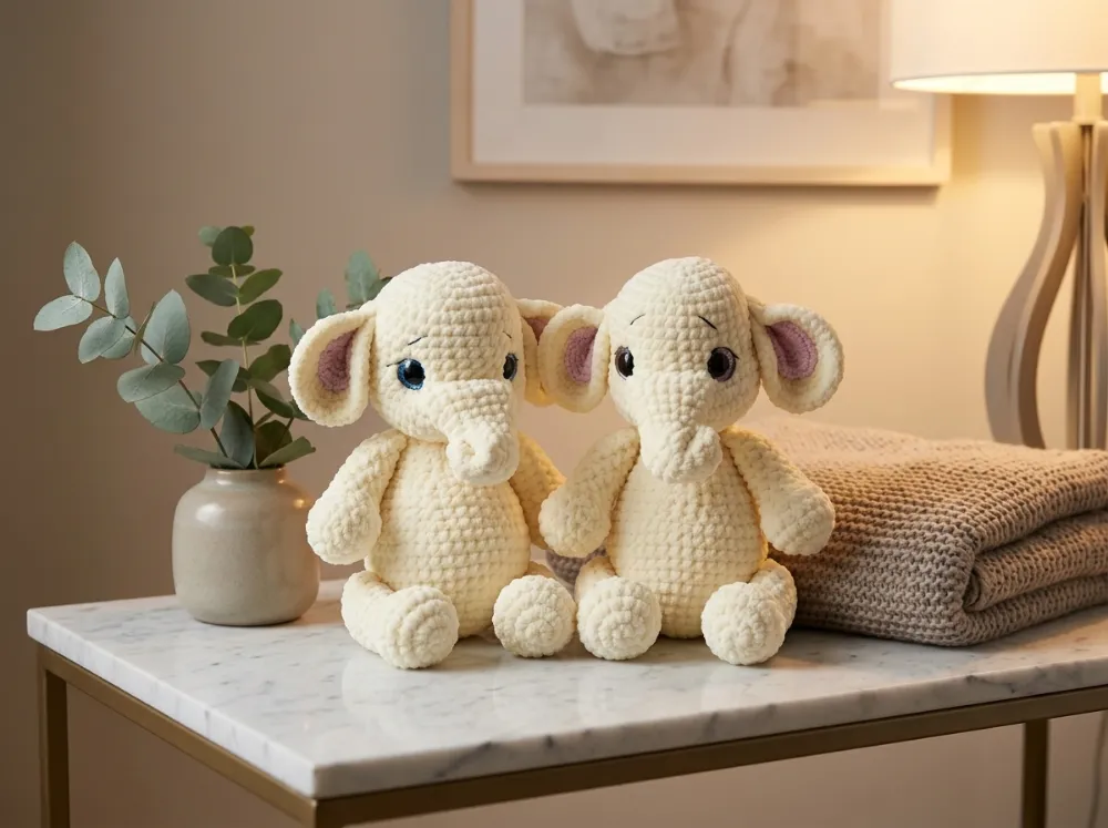 Baby Elephant Boy & Girl Set Amigurumi Crochet Pattern