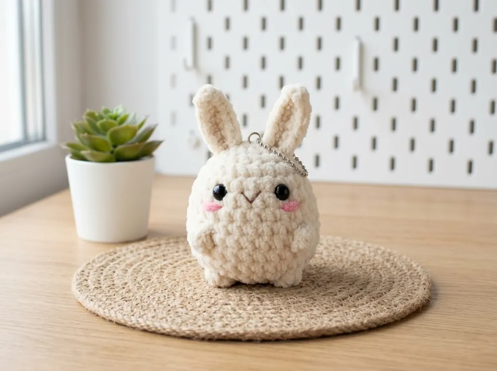 Bubble Bunny Amigurumi Keychain Crochet Pattern PDF, photo 1 of 9