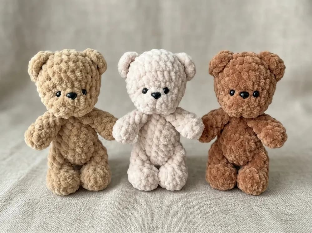 Mini Teddy Bear Crochet Pattern PDF, Easy Amigurumi Bear Pattern, Beginner Friendly Plush Bear Toy, Nursery Decor, Instant Download, photo 1 of 7