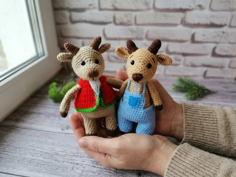 Baby Goat Amigurumi Crochet Pattern PDF, photo 1 of 6