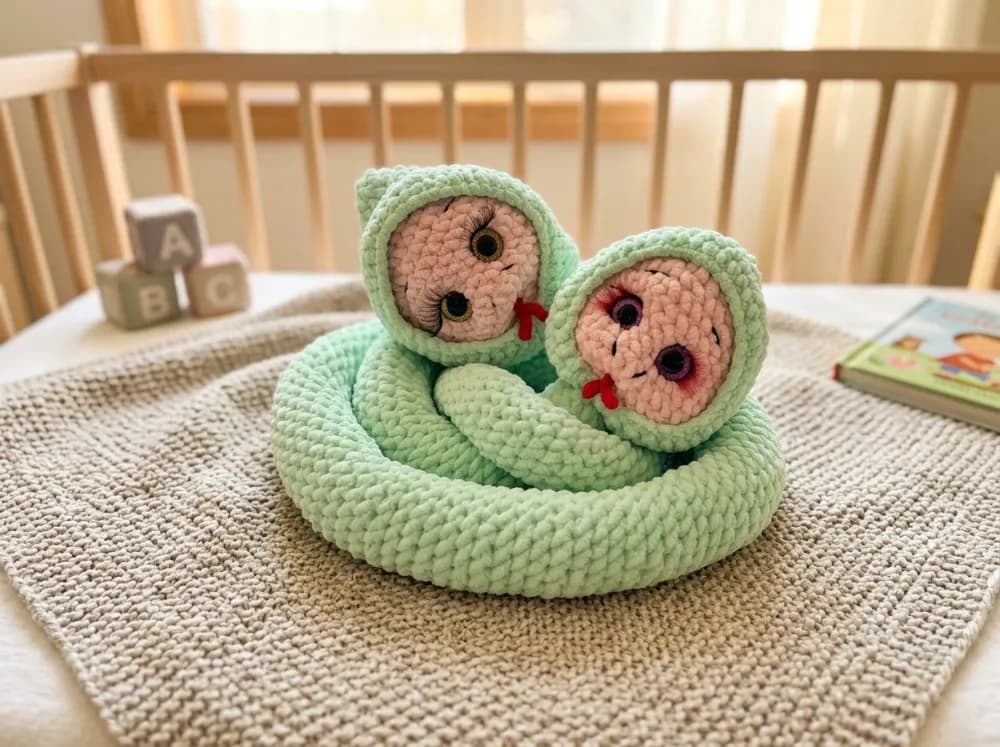 Hooded Snake Amigurumi Crochet Pattern PDF
