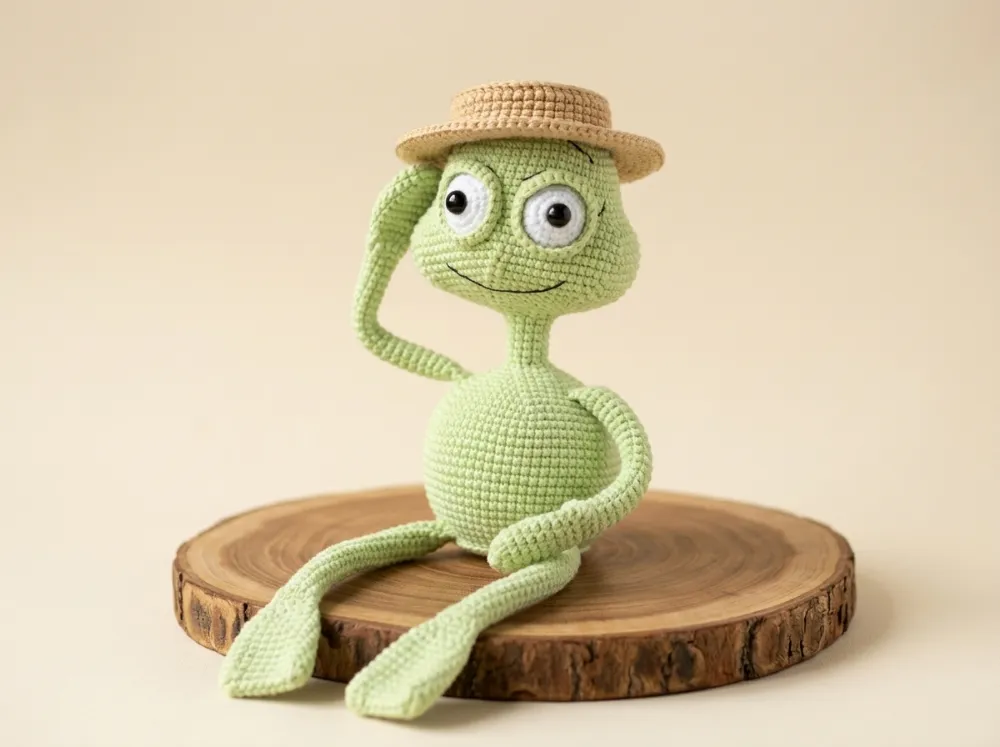 Sitting Frog Amigurumi Crochet Pattern