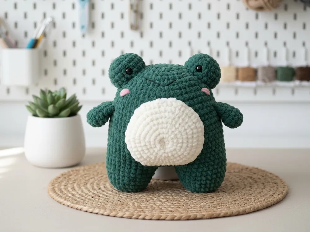 Chubby Frog Amigurumi Crochet Pattern PDF
