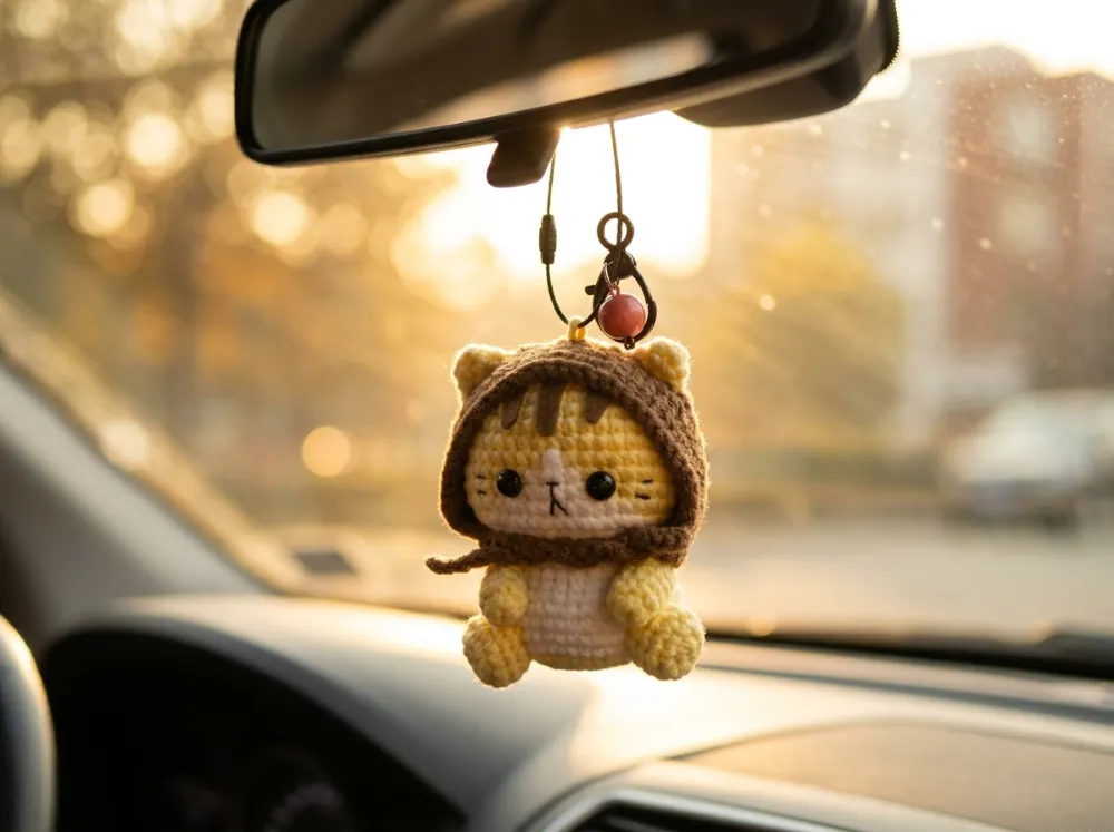 Kawaii Cat Amigurumi Keychain Crochet Pattern PDF, photo 1 of 8