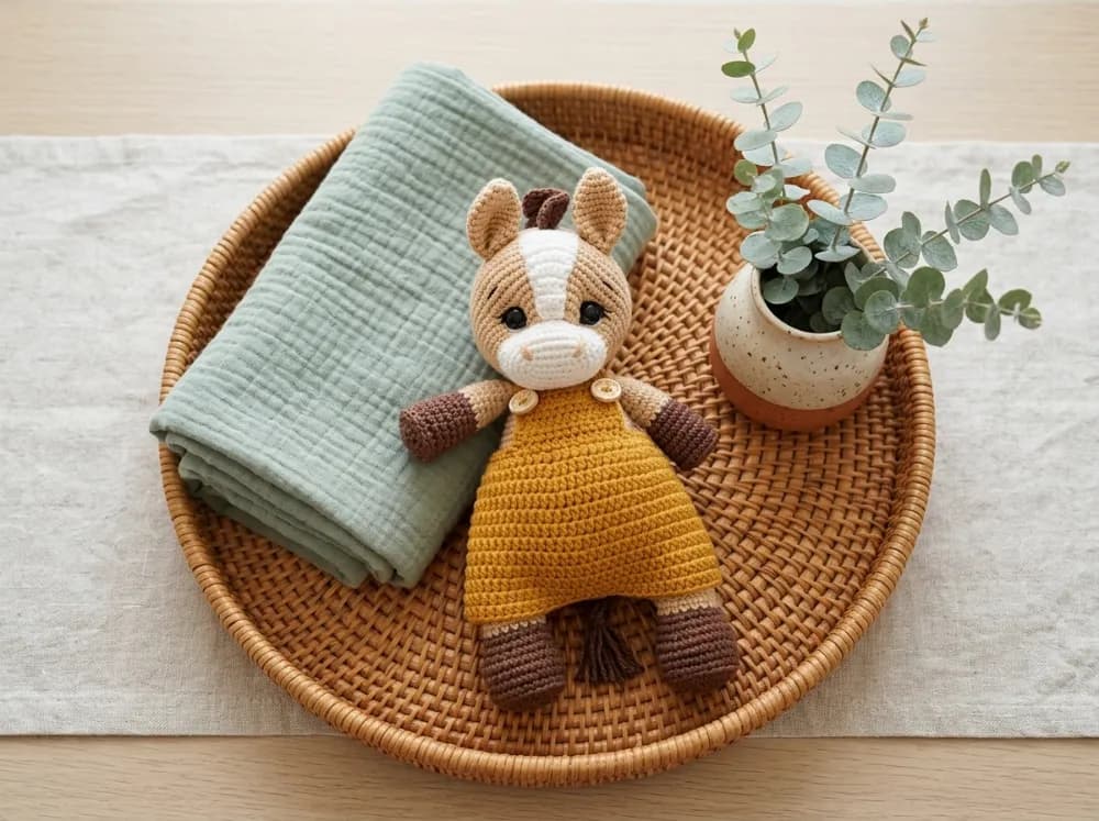 Baby Horse Lovey Amigurumi Crochet Pattern
