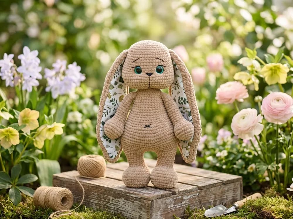 Bunny in a Swimsuit Amigurumi Crochet Pattern